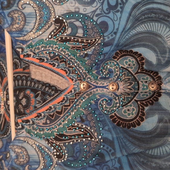 Style & Co 2X Blue Top - Picture 5 of 5